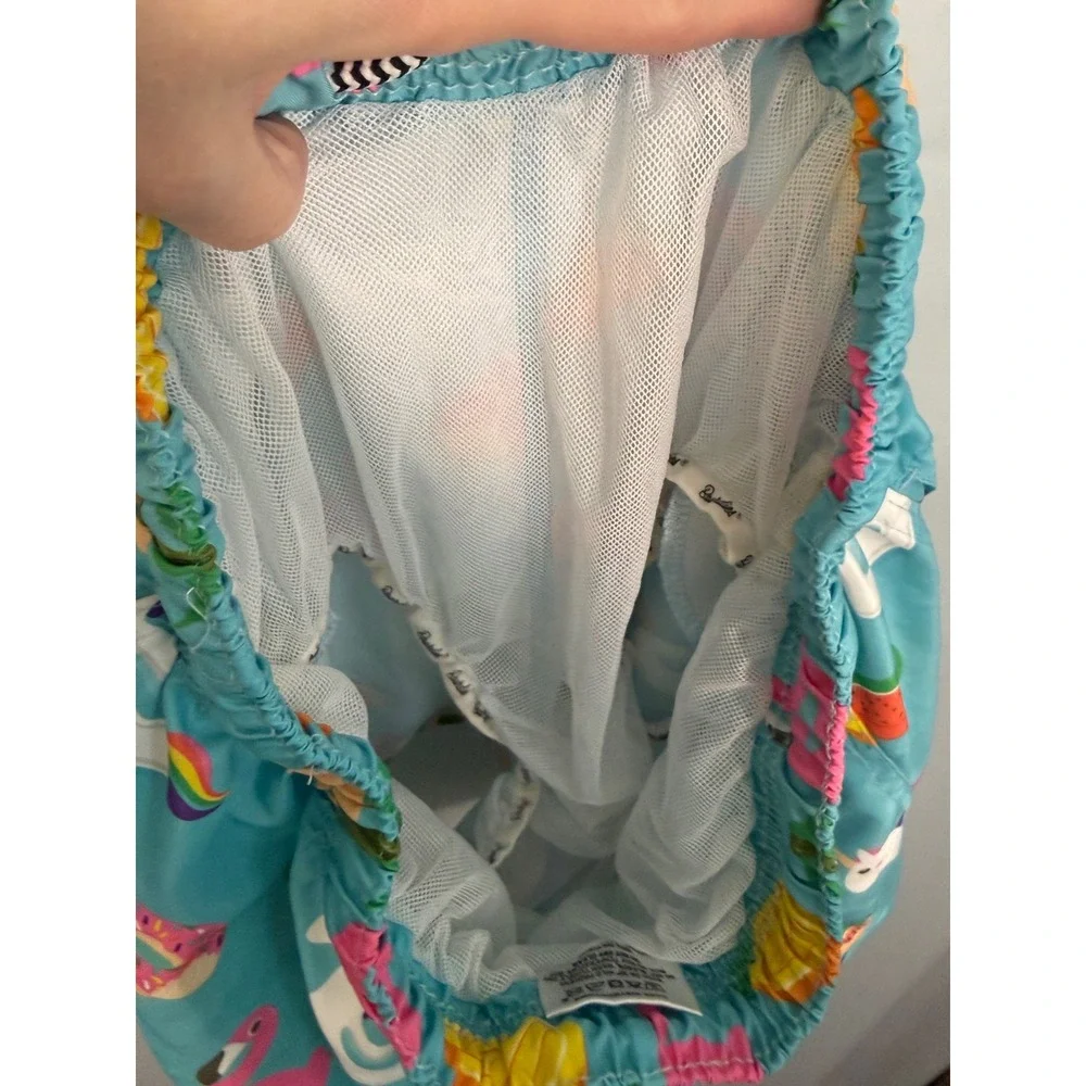 Boardies Apparel Swim Trunks Men Large Turquoise Novelty Pool Float Print Shorts